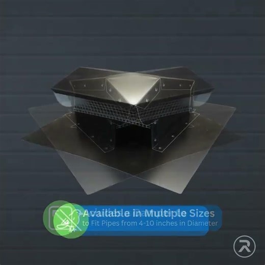 RDP Rooftop Exhaust Vent Cap with Damper #homeimprovement #roofingdiy