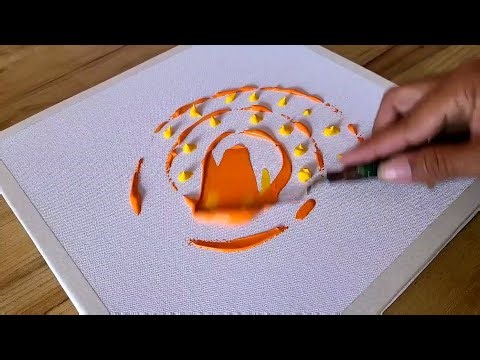 Easy Acrylic Painting Technique / Abstract Painting / Step By Step