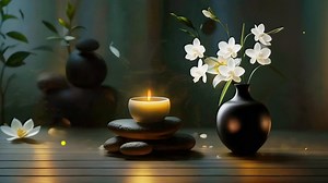 Ai Generated, Flowers, Zen. Free Stock Video