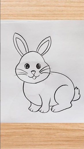 how to draw rabbit drawing easy step by step