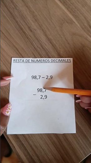 resta de números decimales