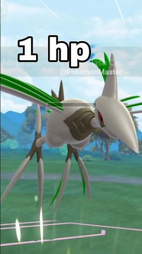 1.1 hp ✨ Shiny Mega skarmory vs grunt in Pokemon GO.