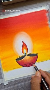 465K views · 3K reactions | 杖 Beautiful Diwali Diya Drawing | Easy Oil Pastel Art for Beginners #art #artist #diya #Diwali #drawing #easy #oilpastel #oilpastelart @topfans | Prahlad's ART | Facebook