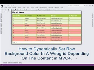 How to Dynamically set row background color in a webgrid depending on the content in MVC4.