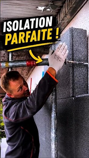 Le détail qui change toute l’isolation 🧱 #isolation #ITE #chantier #artisan #construction