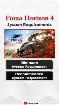 Forza Horizon 4 System Requirements for PC | Minimum & Recommended #gaming #shorts