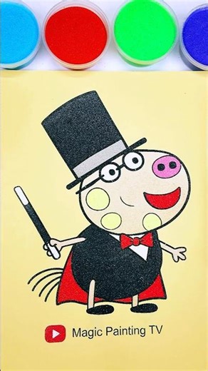 Peppa Pig Pedro Pony Magic Tricks🐷#trending #cartoon #peppapig #forkids #shortfeed #magicpaintingtv