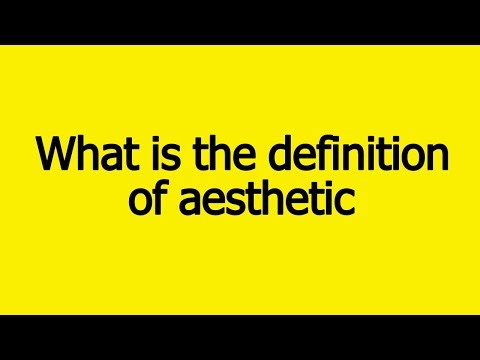 what is the definition of aesthetic