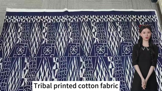 Polynesian Tribal Ethnic Print 100% Cotton Canvas Fabric Custom Pattern Printed for Dresses Shirts Clothes Woven Technique
