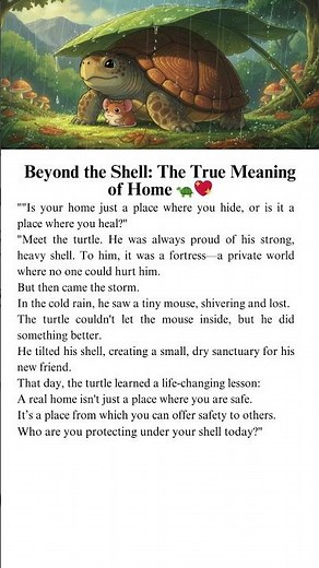 Beyond the Shell: The True Meaning of Home 🐢💖