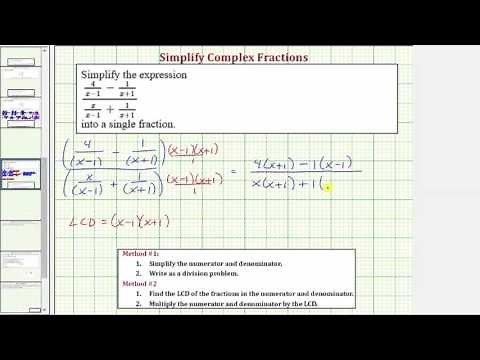 Ex: Simplify a Complex Fraction with Addition and Subtraction and Binomial Denominators