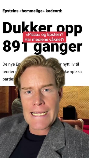 «Pizza» og Epstein - har mediene våknet?