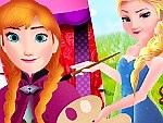 Play Elsa Painting Anna | Free Online  Games. KidzSearch.com