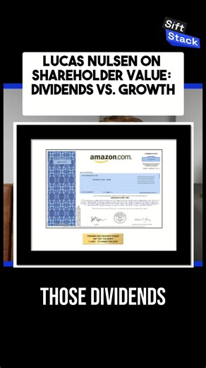 Shareholders usually love dividends, but not when the company is in a growth phase. If a business can turn every dollar into more money at a high rate, you want them to reinvest. Taking a dividend in that situation could slow down the growth rate. Do you prefer dividends or price appreciation in your stock portfolio? #Stockmarket #Amazon #Growth #Dividends #SiftStack | Sift Stack