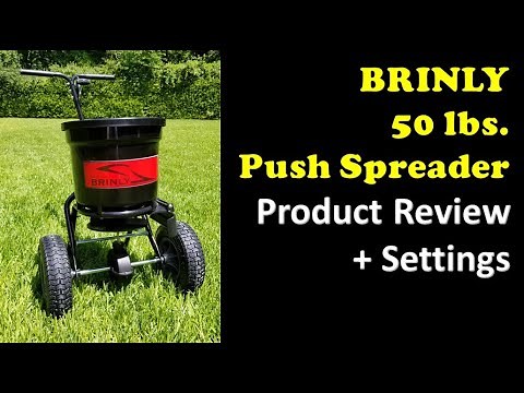 Brinly P20-500BHDF Push Spreader Review + Spreader Settings