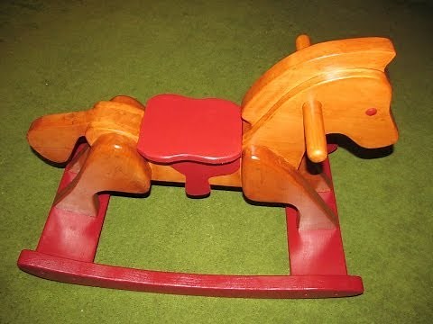 Homemade wooden rocking horse