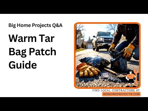Sun-Warmed Cold Tar Bag Patching Tips