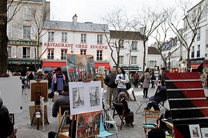 Place du Tertre (Tetre Square) in Paris, France