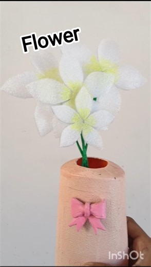 diy flower 🌸 using foam sheet #diy #viral #craft