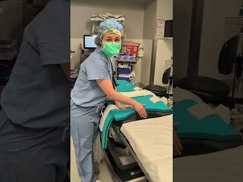 SurgyPad set up and patient positioning in Lithotomy using the SurgyPad.