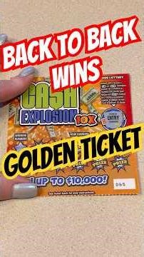 BACK TO BACK WINS😱GOLDEN TICKET #lottery #shorts #scratch