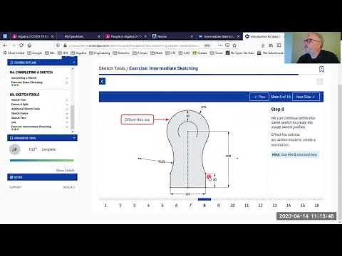 Onshape Fundamentals: CAD - Intermediate Sketching Exercise