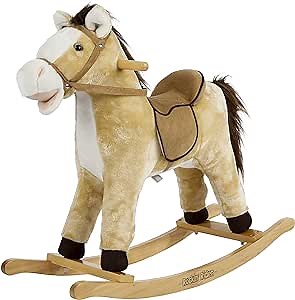 Rockin' Rider Derby Rocking Horse Ride on Beige, Large
