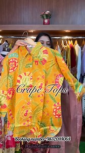 21K views · 170 reactions | Booking number-9832044064 Crape tops collection Price-1850/- #crape #top #crapetops #highlight #kurtiscollection #everyone #followers | Rajlakshmi's Saree | Facebook