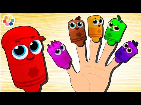 Learn Colors With Color Crew Finger Family | Finger Family Nursery Rhymes | BabyFirst TV
