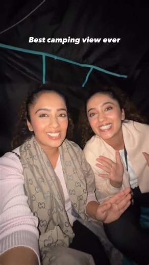 Chinki Minki♥️ on Instagram: "Best Camping View direct from the camp store 🥲🏕️ #chinkiminki #twins"