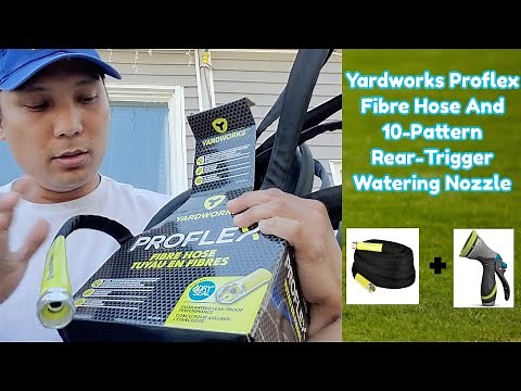 Yardworks Proflex Fibre Hose and Waterring Nozzle Unboxing / Review