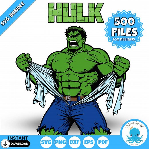 Hulk SVG Bundle: Superhero Cut Files for Cricut & Silhouette (digital Download) - Etsy
