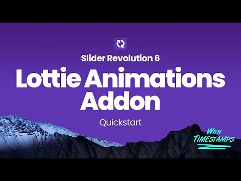 Slider Revolution 6 - Lottie Animations AddOn - Quickstart