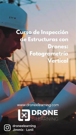 Aprende Inspección de Estructuras con Drones y Fotogrametría Vertical. Nueva fecha: 18 y 19 de noviembre de 2022. 1. Metodología: Es un curso online, en vivo e inmersivo. Las clases quedarán grabadas para su posterior visualización. 2. ¿Qué aprenderé? Aprenderás sobre #fotogrametríavertical para realizar planes de vuelo seguros, enfocados en estructuras verticales de elevada altura, los equipos que debemos usar, los sensores adecuados, las aplicaciones móviles para vuelos verticales, procesamien