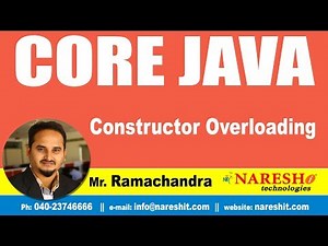Constructor Overloading | Core Java Tutorial | Mr. Ramachandra