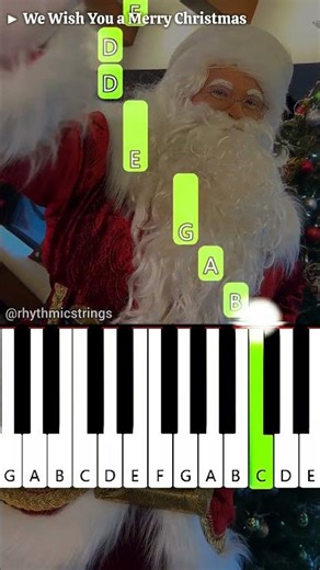 We Wish You a Merry Christmas | Super Easy Piano Tutorial #shorts #christmas #newyear
