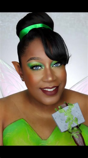 Tinkerbell 🧚🏽✨✨ #makeup #halloweenmakeup #tiktokhalloween #disney #fairy #cosplay #blacktiktok