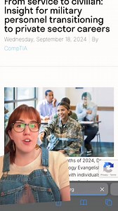 From Service to civilian, let's discuss military transitions into cybersecurity with CompTIA! #mycc #mycomputercareer #military #veteran #cybersecurity #global #comptia | MyComputerCareer