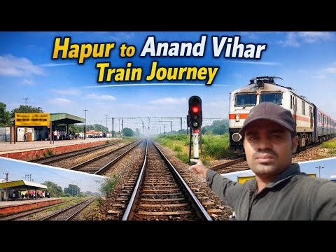 Hapur to Anand Vihar Train Journey | Railway Track & Small Stations | Indian Railways Travel Vlog