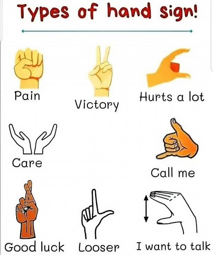 Types of Hand Sign | Learning English