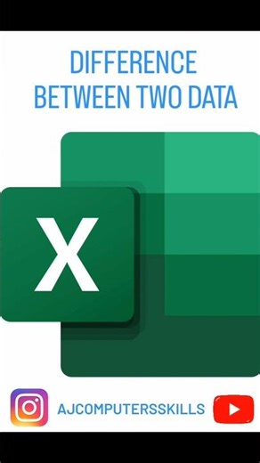 How do you know differences between two colomn in Excel #excel #exceltips #exceltricks #trending