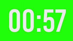 Download 60 Seconds Count Down, 1 Minute Count Down on Green Background for free