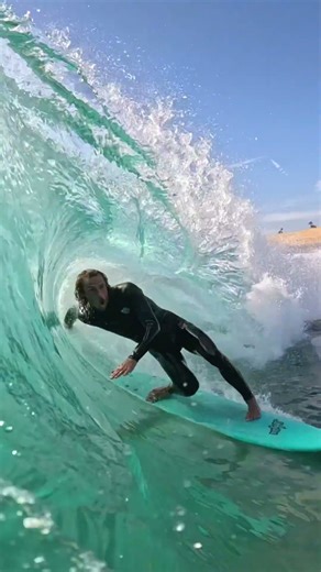 He made it! The 6'8" Lost Crowd Killer goes in Shorebreak!!! #catchsurf