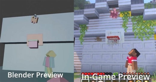 Playing Basketball with Armadillo in Animation Right in Minecraft