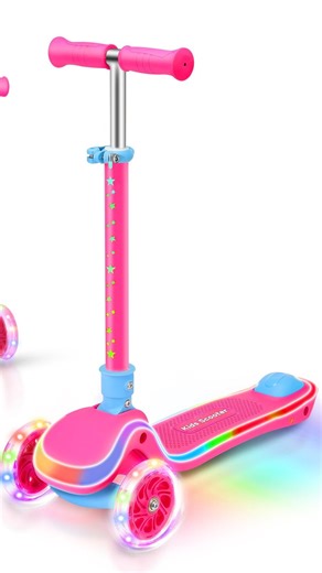 Smart Display Light Up Scooter for Kids Ages 3-14
