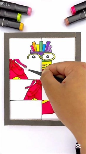 Sprunki OC Seven Numberblocks phase 2 puzzle game!!❤️😍 #art #ytshort #paperpuzzlegame #sprunki