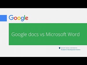Google docs vs Microsoft Word