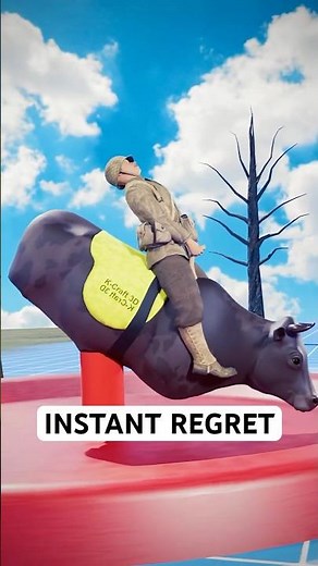 How Pros Ride a Mechanical Bull 😎 #shorts