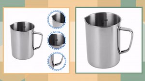 Amazon.com: Hemobllo Beaker: 33.8 fl oz/1000ml Stainless Steel Graduated Lab Beaker - Chemistry Lab Pitcher with Scales for Accurate Measurements for Science Experiments Kitchen Liquid Handling : Industrial & Scientific