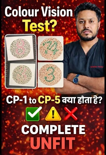 Colour vision test/colour blindness test/cp 1 to cp 5 test|#colourvision #viralvideo #army #medical